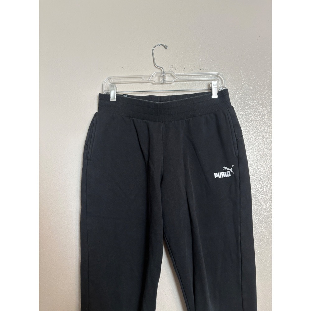 Puma Men's Fleece Jogger Sweatpants Black Size Medium Athletic Lounge Pants
